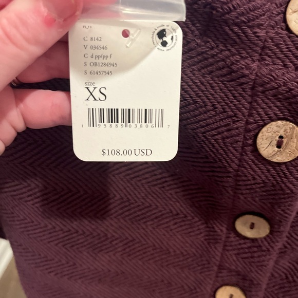 FREE PEOPLE 
Changing Tides Cotton Crop Top & Pants - purple- NWT- XS - Picture 4 of 16